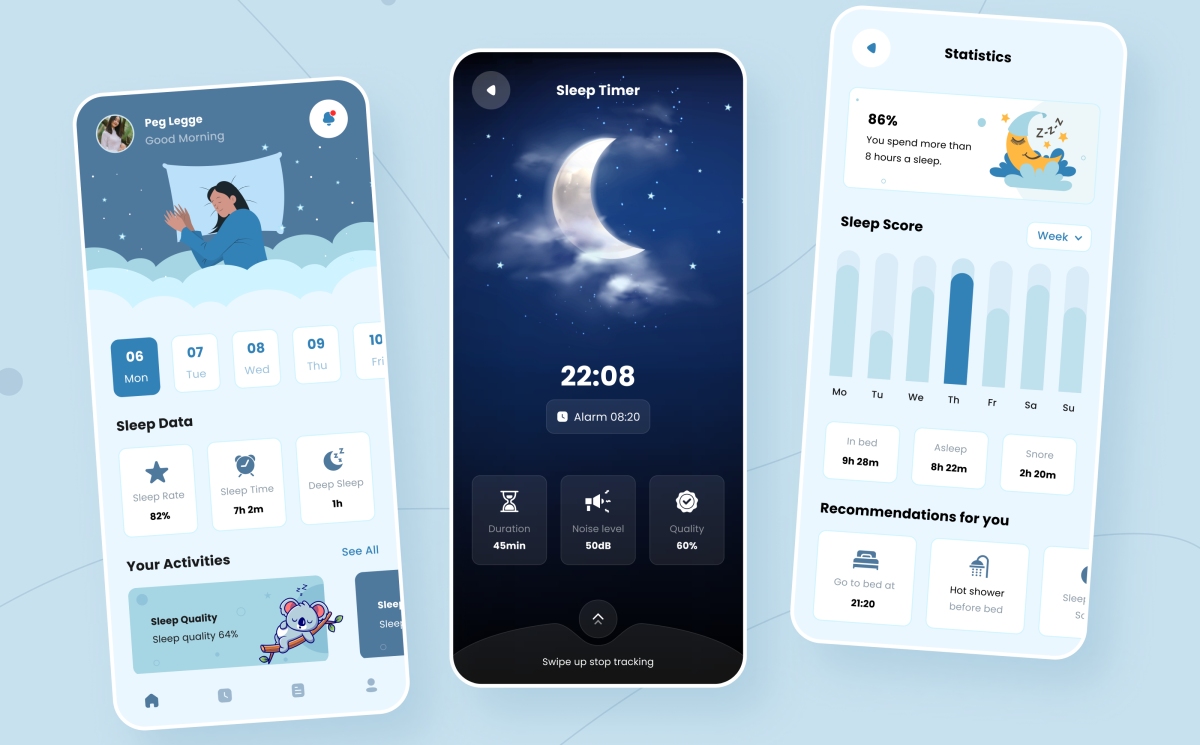 Sleep Tech Apps Interface